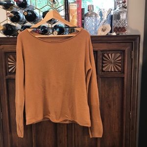 Naadam 100% Cashmere Boatneck Sweater in Ginger